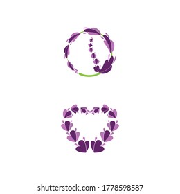 Vorlage für Lavendel-Logo, Vektorsymbol