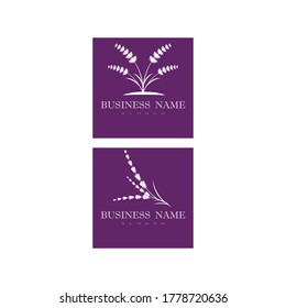Naturaleza del símbolo vectorial de la plantilla de logotipo de lavanda