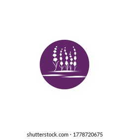 Naturaleza del símbolo vectorial de la plantilla de logotipo de lavanda