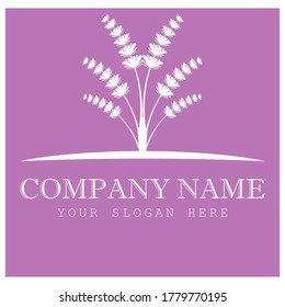 Naturaleza del símbolo vectorial de la plantilla de logotipo de lavanda