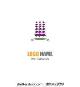 Vorlage für Lavendel-Logo, Vektorsymbol