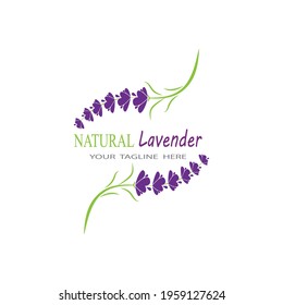 Naturaleza del símbolo vectorial de la plantilla de logotipo de lavanda