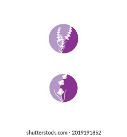 Naturaleza del símbolo vectorial de la plantilla de logotipo de lavanda