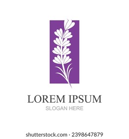 Vorlage für Lavendel-Logo, Vektorsymbol