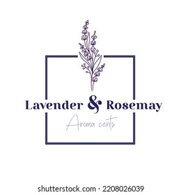 Lavender Logo. Vector emblem. Can be used for tea, oil, soap, cream, perfume and other things