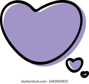 Lavender Love Bubble Vector Illustration