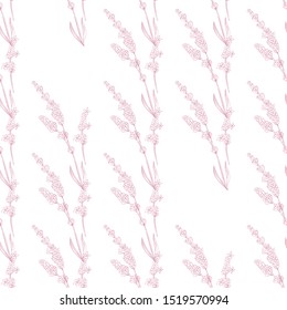 lavender natural hand drawn pattern native pashion  herbal botanical  decoration background