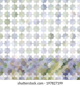 Lavender pastel defocused background with geometric ornament. Eps10