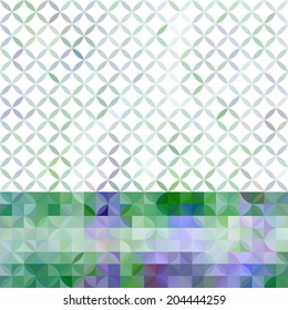 Lavender pastel defocused background with geometric ornament and horizontal stripe. Eps10