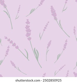 Lavender pattern on light purple background gives a soothing and elegant feeling.