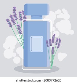 lavender perfume bottle illustration design