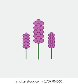 Lavendel-Vektorillustration-Symbol mit Duftblume