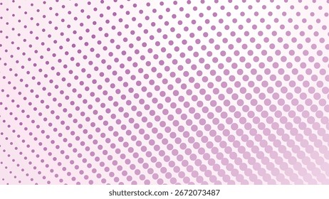 Fundo abstrato de meio-tom roxo de lavanda com padrão de pontos de gradiente para design digital moderno