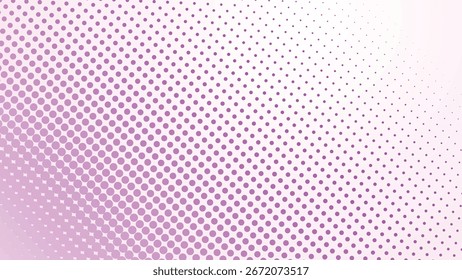 Fondo Abstractas de semitono púrpura lavanda con patrón de puntos degradados para diseño digital moderno