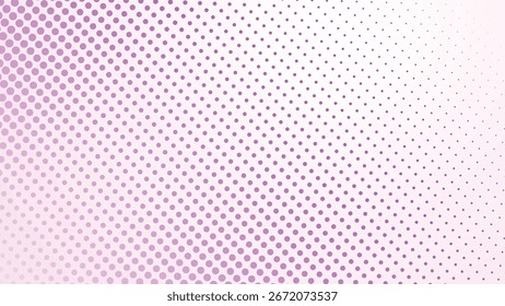 Fondo Abstractas de semitono púrpura lavanda con patrón de puntos degradados para diseño digital moderno
