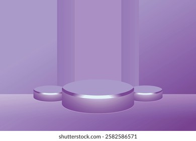 Lavender purple podium design display