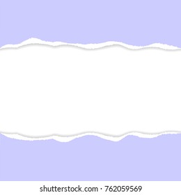 Lavender ripped paper vector with copy space. 