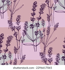 Lavender seamless pattern. Seamless pattern for fabric, paper and other printing and web projects.