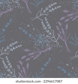 Lavender seamless pattern. Seamless pattern for fabric, paper and other printing and web projects.