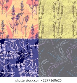 Lavender seamless pattern. Seamless pattern for fabric, paper and other printing and web projects.