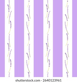 Lavender seamless pattern with flowers . Floral background. Provence design with lavender. Hand drawn vector illustration for textile, wrapping paper, clothing, packaging.
