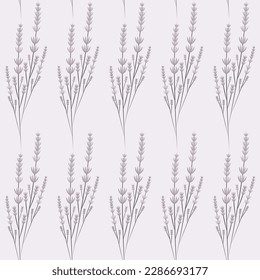 Lavender seamless pattern in gentle colors