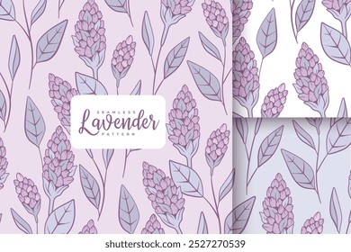 Lavender seamless pattern for textiles ,fabric .packaging or lavender products.