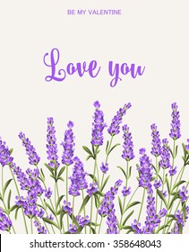 Sello de letrero de lavanda.