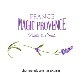 Etikett für Lavendel.