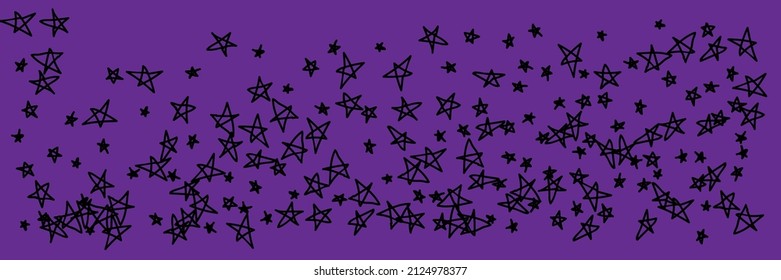 Lavender Sky Vivid Violet Black Purple Handdrawn Stars. Chaotic Dark Vibrant Simple Night Black Vibrant Handdrawn Picture. Stars Childish Naive Art Bright Pink Kids Emo Stars Wallpaper.