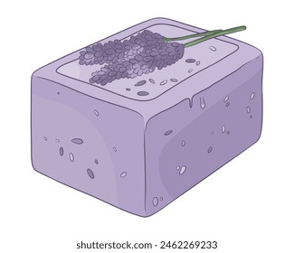 Lavender Soap isolated flat Illustration
