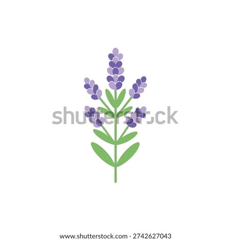 Lavender Sprig Balanced Color Blocks Icon