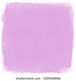Lavender square watercolor background. Created with real brush strokes. Vector.
