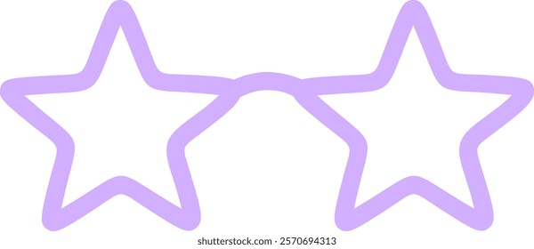 Lavender star shaped sunglasses embodying fame and glamour bring a playful twist to fashion, infusing any outfit with a whimsical and trendy flair for summer festivities