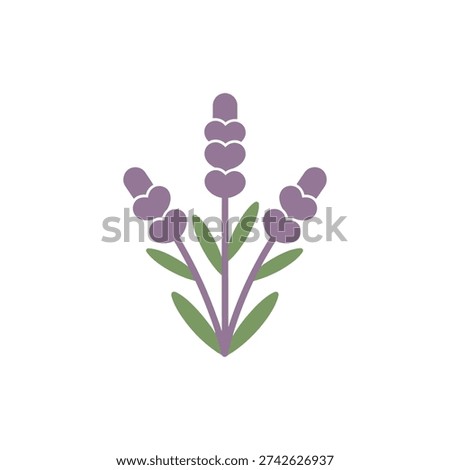 Lavender Stems Icon with Rounded Tips Design