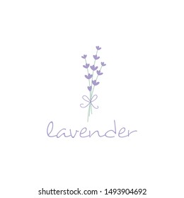 Lavender. Stylized drawing for logo or banner