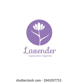 Lavender Template logo design vector illustration
