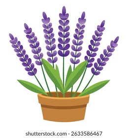 Diseño gráfico de Vector de árbol de lavanda.