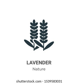 Lavender vector icon on white background. Flat vector lavender icon symbol sign from modern nature collection for mobile concept and web apps design.