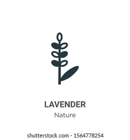 Lavender vector icon on white background. Flat vector lavender icon symbol sign from modern nature collection for mobile concept and web apps design.