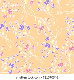 Lavender vector illustration. Doodle style. Design icon, print, logo, poster, symbol, decor, textile, paper, card. 
