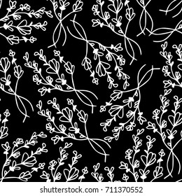 Lavender vector illustration. Doodle style. Design icon, print, logo, poster, symbol, decor, textile, paper, card. 
