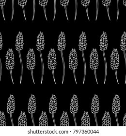 Lavender vector illustration. Doodle style. Design, print, logo, decor, textile, paper.