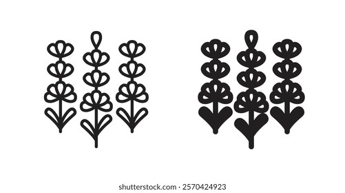 Lavender vector web icons set