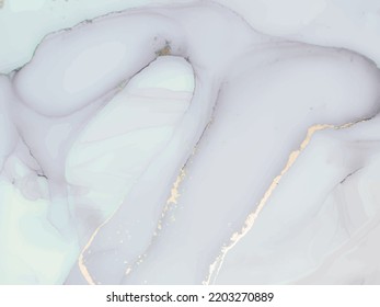 Lavender Water Color Marble. Vector Abstract Painting. Blue Marble Background. Gold Art Paint. Lilac Oriental Watercolor. Fluid Elegant Texture. Pink Water Color Background. Gold Alcohol Ink Canvas.