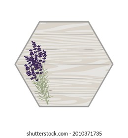 lavender and wooden board, vector