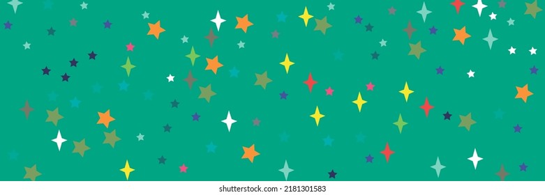 Lavender Yellow Multicolor Stars Violet Indigo Vivid Stars Ornament. Blue Red White Vibrant Azure Bright Chaotic Green Sky Wallpaper. Print Colorful Turquoise Pastel Orange Pink Sea Illustration.