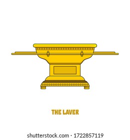 The laver, set in the tabernacle and temple of Solomon. A ritual object in the rites of the Jewish religion.
