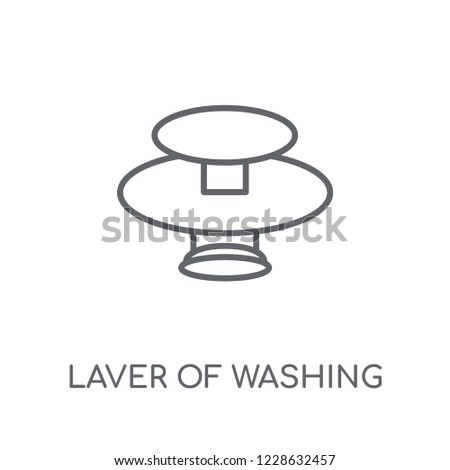 Laver of Washing linear icon. Modern outline Laver of Washing logo concept on white background from Religion-2 collection. Suitable for use on web apps, mobile apps and print media.