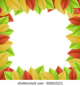 Laves background with space for text. vector illusration